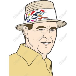 Charming Summer of a Man in a Colorful Hat