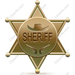Golden Sheriff Badge