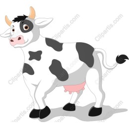 Charming Cartoon Cow