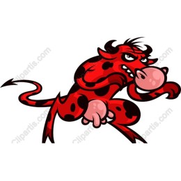 Playful Red Cow