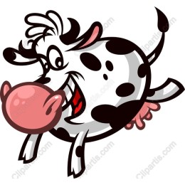 Cheerful Cartoon Cow