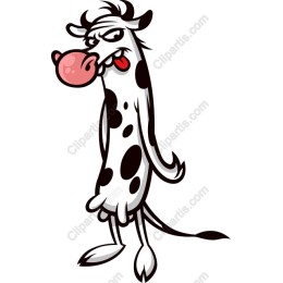 Whimsical Cartoon Cow