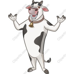Cheerful Cartoon Cow