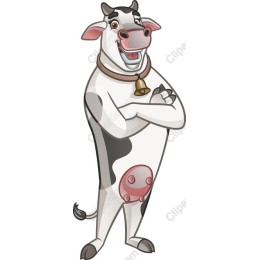 Charming Cartoon Cow