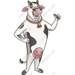 Cheerful Cartoon Cow