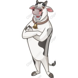 Charming Cartoon Cow