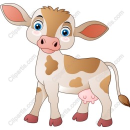 Playful Cartoon Calf