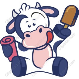 Cheerful Cartoon Cow