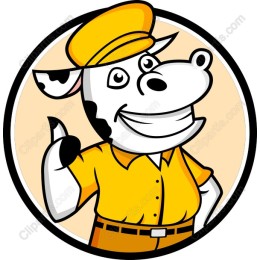 Friendly Cartoon Cow