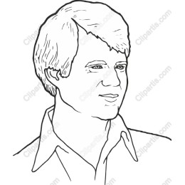Elegant Line Drawing of a Thoughtful Individual