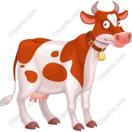 Playful Cartoon Cow