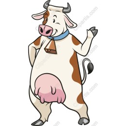 Cheerful Cartoon Cow