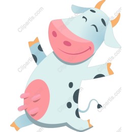 Cheerful Cartoon Cow
