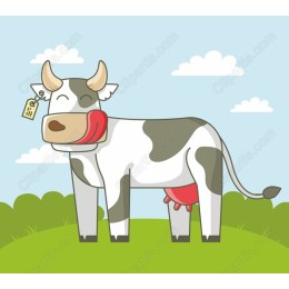 Happy Cartoon Cow