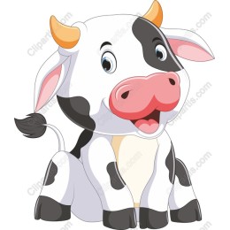 Adorable Cartoon Cow