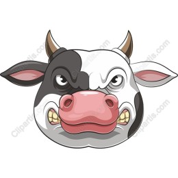 Angry Cartoon Cow