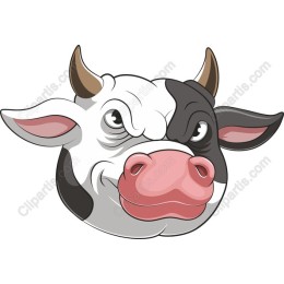Playful Cow Face