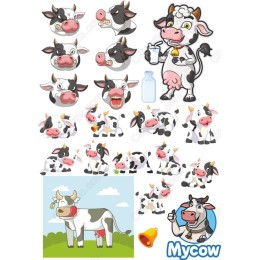 My Cow Set - Charming Cliparts