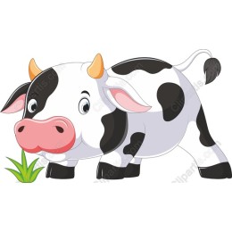 Playful Cartoon Cow
