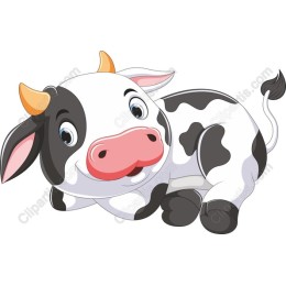 Charming Cartoon Cow