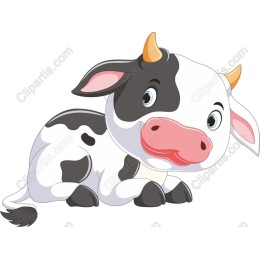 Adorable Cartoon Cow