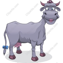 Whimsical Cartoon Cow
