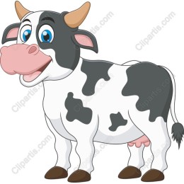 Smiling Cartoon Cow