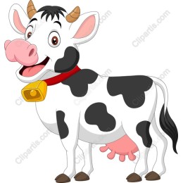 Cheerful Cartoon Cow