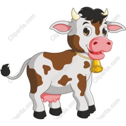 Charming Cartoon Cow