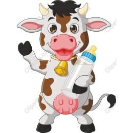 Cheerful Cartoon Cow