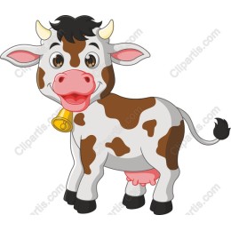 Cheerful Cartoon Cow