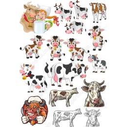 Cow Clipart Bundle - Whimsical