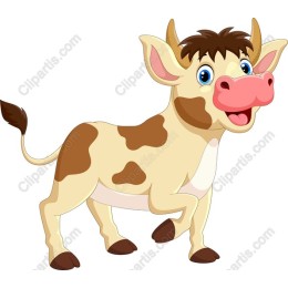 Cheerful Cartoon Cow
