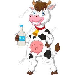 Cheerful Cartoon Cow