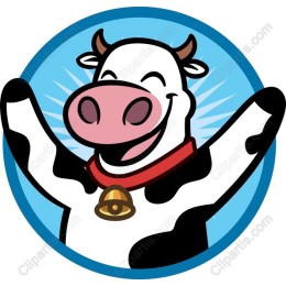 Cheerful Cartoon Cow