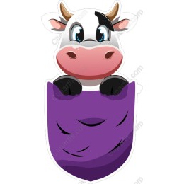 Charming Cow Peeking