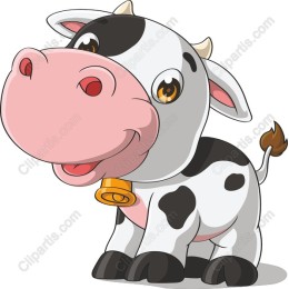 Playful Cartoon Cow