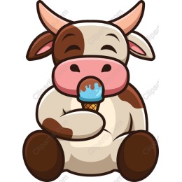 Happy Cow with Ice Cream