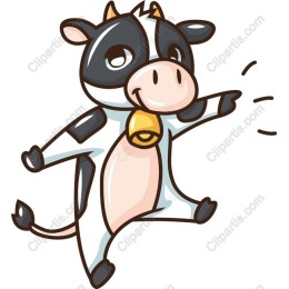 Cheerful Cartoon Cow