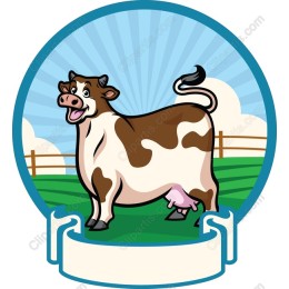 Charming Cartoon Cow