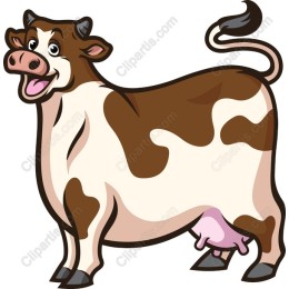Cheerful Cartoon Cow