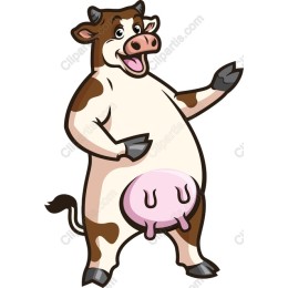 Cheerful Cartoon Cow
