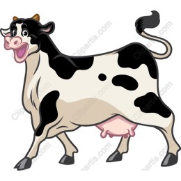 Joyful Cartoon Cow