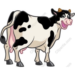 Cheerful Cartoon Cow