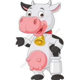 Cheerful Cartoon Cow
