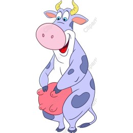Cheerful Cartoon Cow
