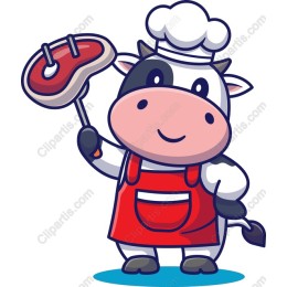 Cartoon Cow Chef