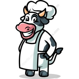 Cute Chef Cow
