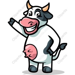 Cheerful Cartoon Cow