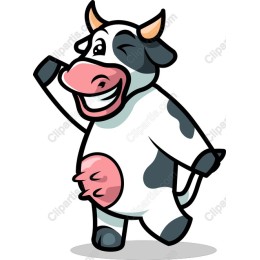 Cheerful Cartoon Cow
